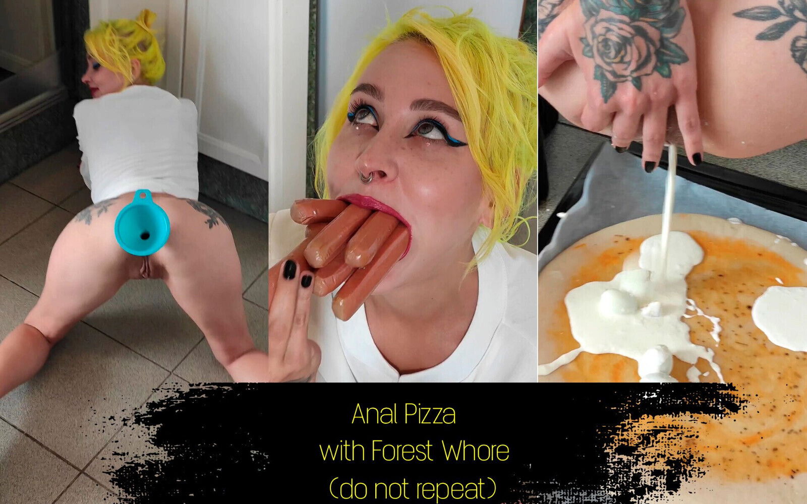 Pizza with Forest Whore (prolapse, filty, dirty, enema, extreme)