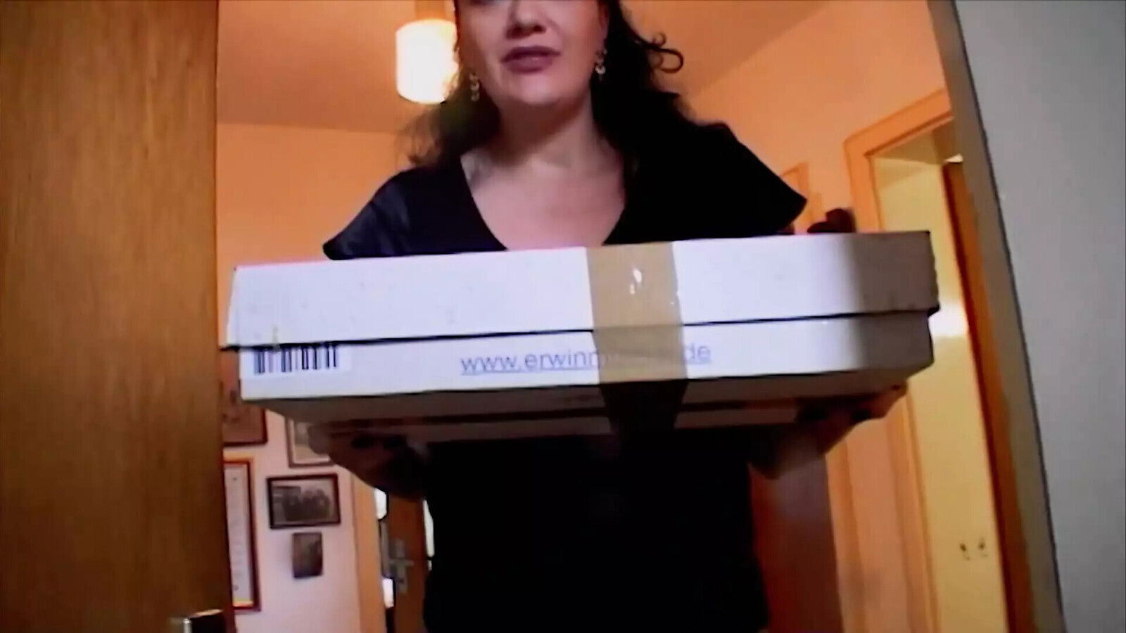 Pregnant German lady sucking loaded pecker