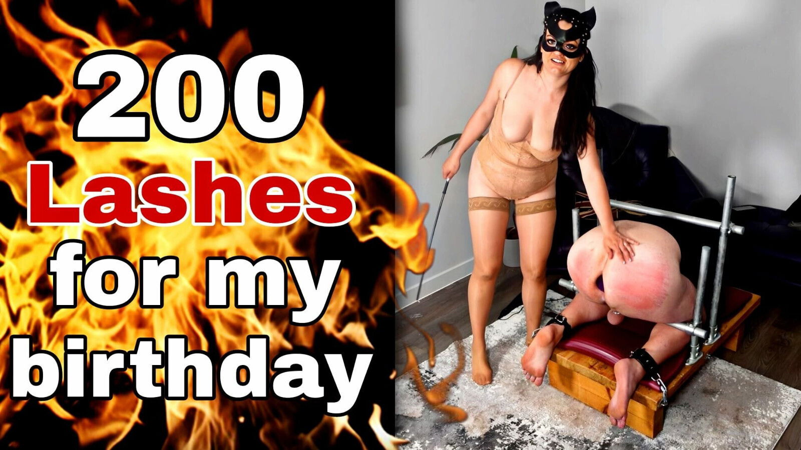 Femdom Lashes Discipline Flogging Caning Spanking Paddling Bondage BDSM Real Couple Milf Stepmom