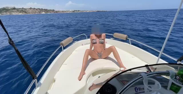 Hot blonde fucked on a boat
