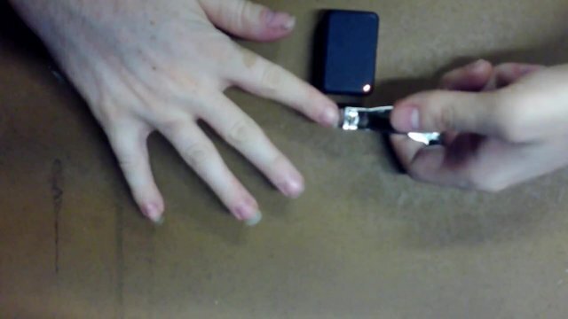 Clipping fingernails trying sounds