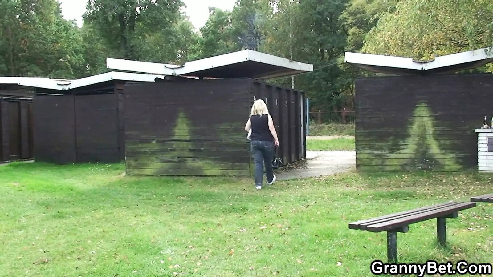 Busty blonde grandma dicked horny beach