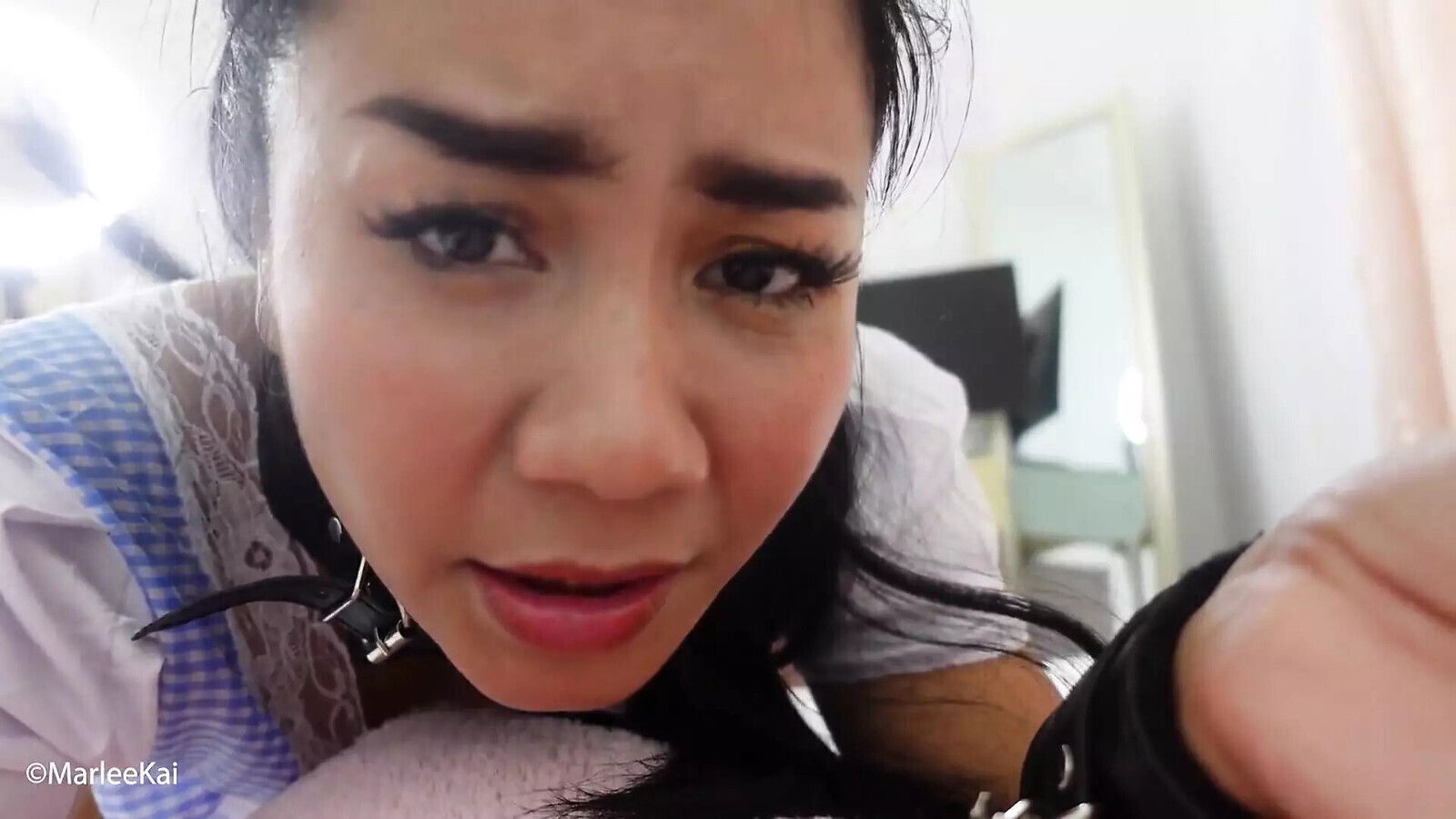 Thai maid whipped over