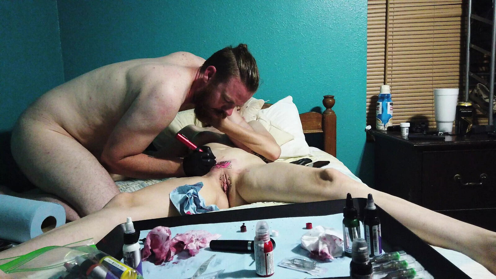 Pussy tattoo blowjob part