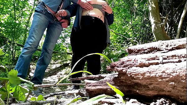 Sexy stranger helped outdoors