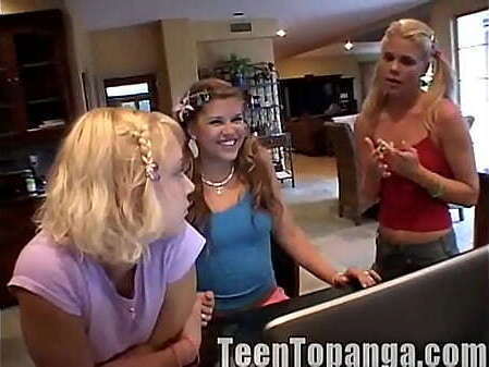 Teen lesbian orgy gets messy with Teen Topanga, Little Summer Lexy