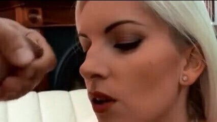 Facial Blast on a blonde whore