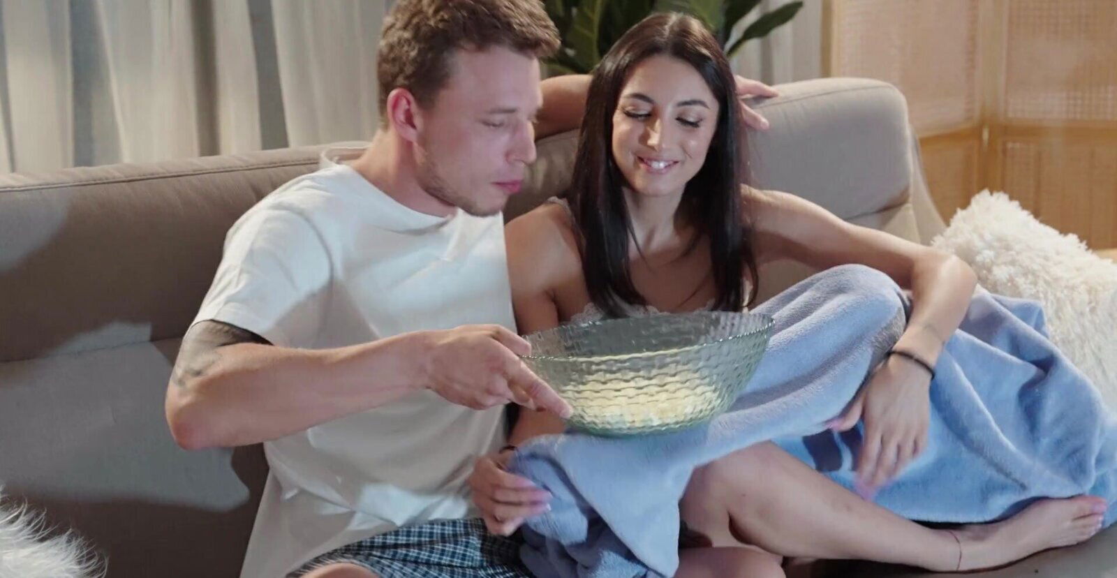 Victoria enjoys while being fucked hard sofa