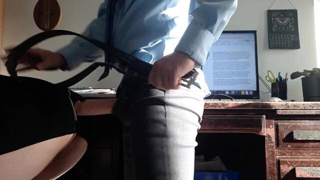 Clit College Goth Gets SPANKED FUCKED Office!! (dirty talk, moaning)