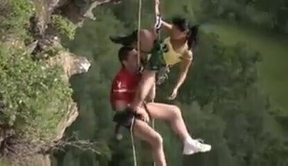 Crazy Mountain Climbers Fuck Mid Air