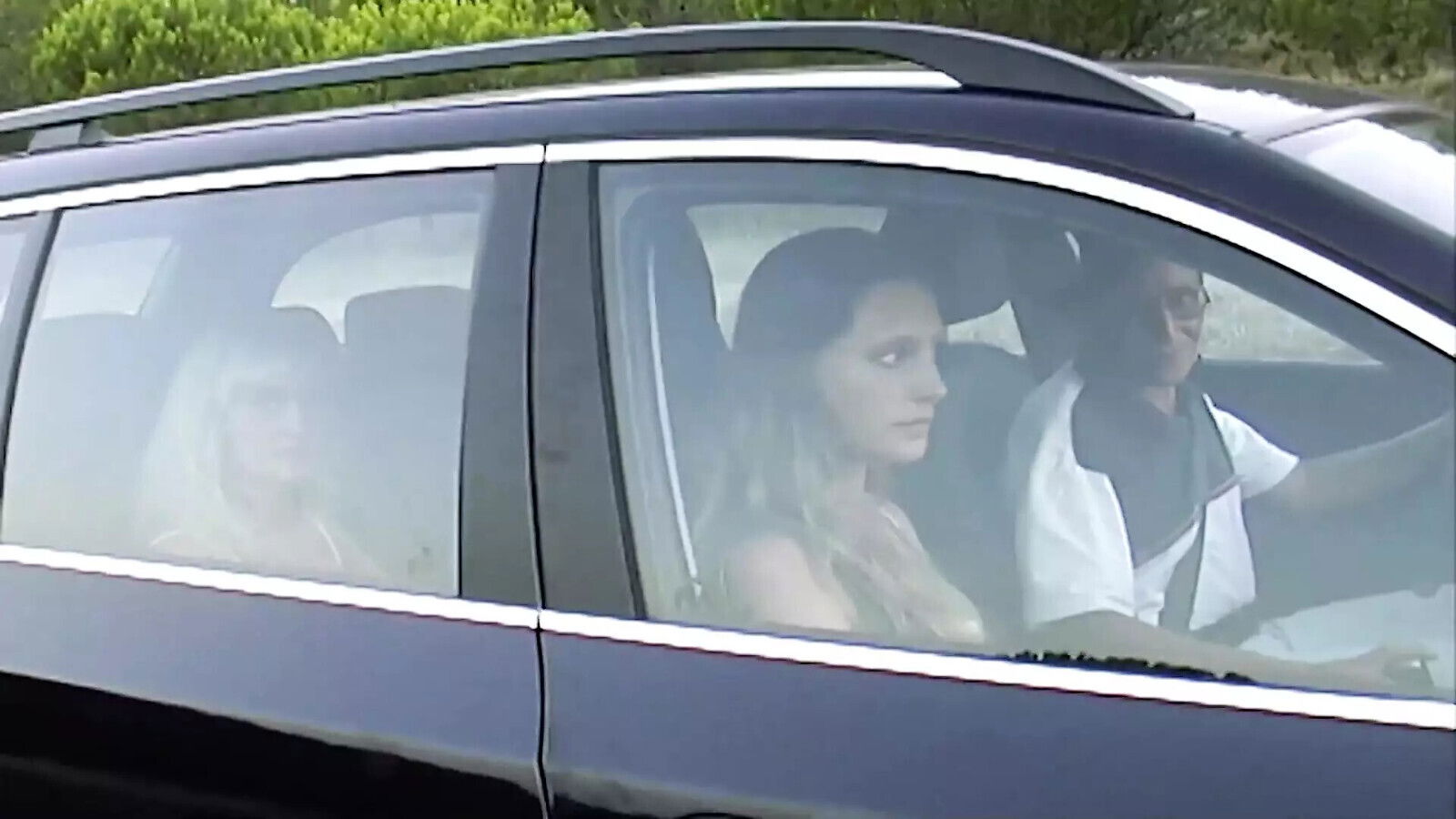 naughty German girls sharing near road