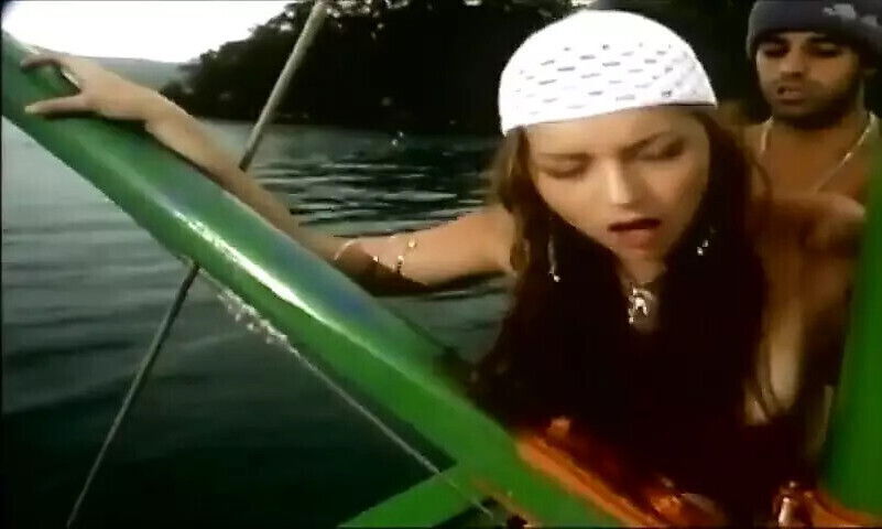 This little vixen uses mast ship very oversized stripper pole.