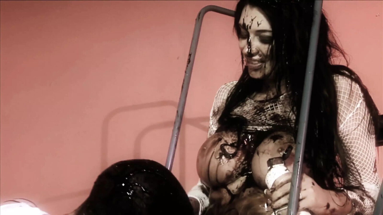 Boobed Brunette Jodi James Gets Covered Chocolate Suck Fuck