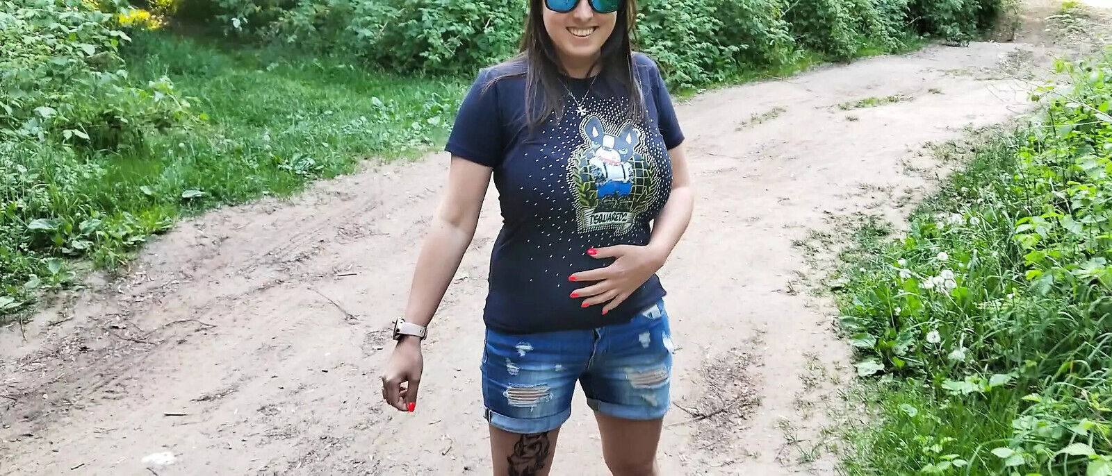 stepsister have almost caught while sucking forest