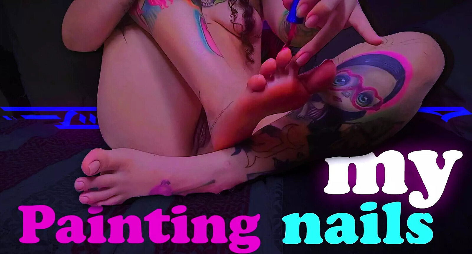 Watch paint nails. Feet worship.