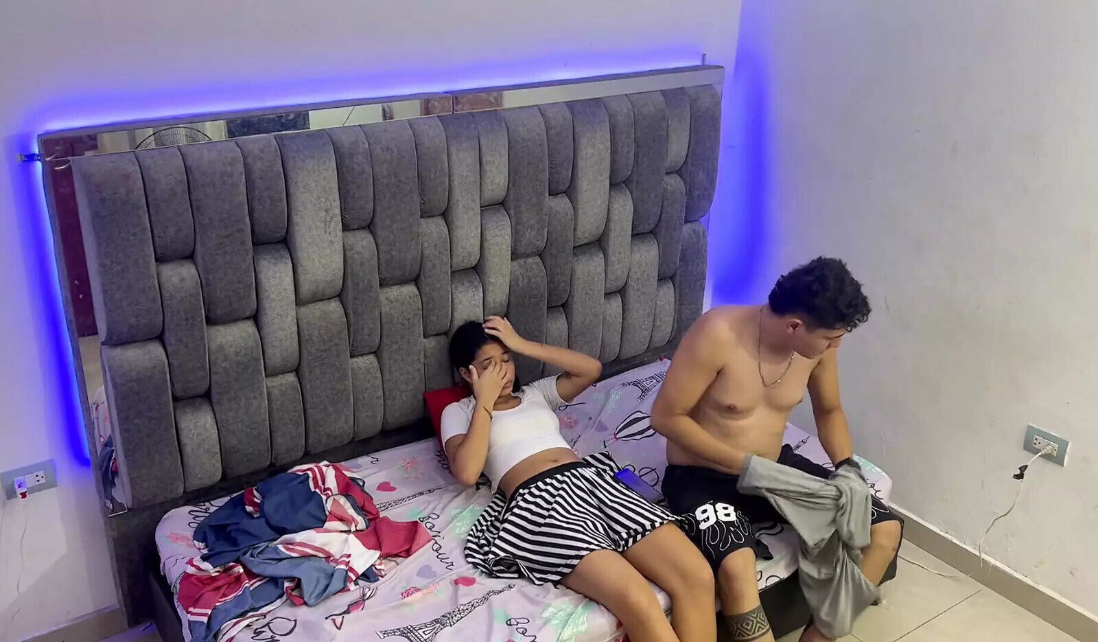 STEP-DAD WATCHES THROUGH CAMERA, they catch fucking hard with stepsister