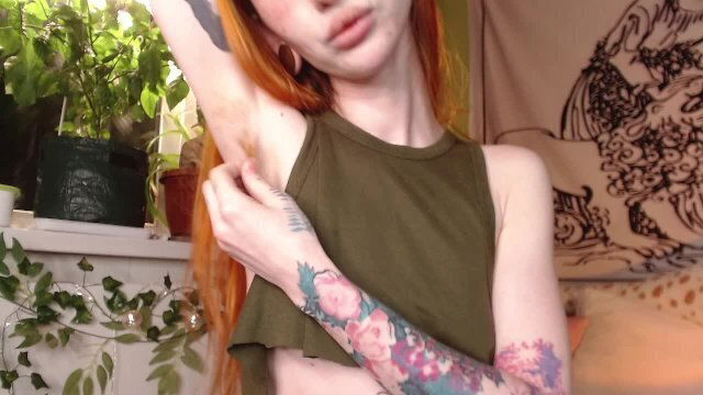 🕸️private with alt-girl. split tongue hairy redhead armpits🕸️