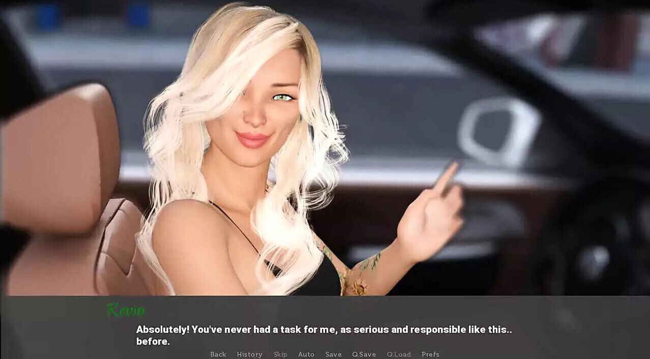 Angel innocence: driving around city with rich blondie