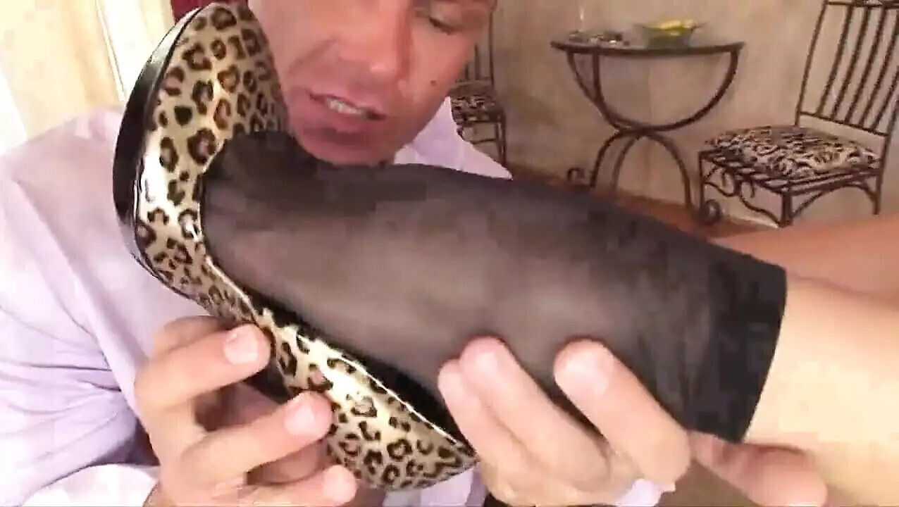 Nylon socks footjob!