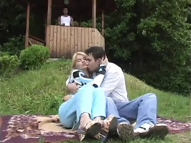 Boobed Blonde Jasmine Rouge Fucking Outdoor Threesome Perv Milfs Teen