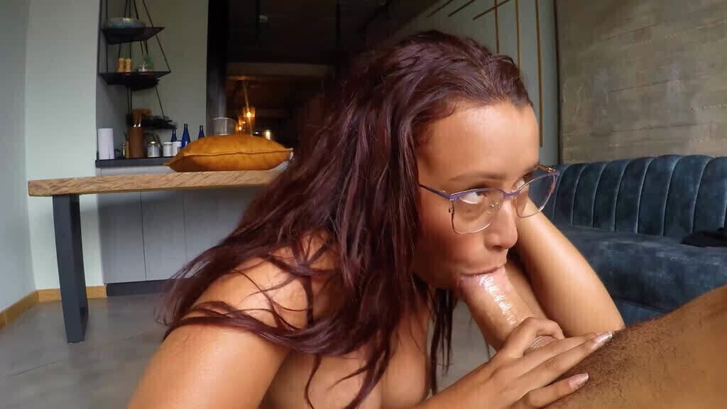 Tanned Busty Thick Lips Perfect Sucking Huge Dick Gets Throat Fuck Sugardaddy