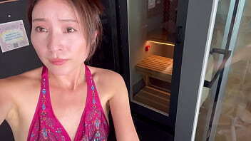 went into sauna sweated.