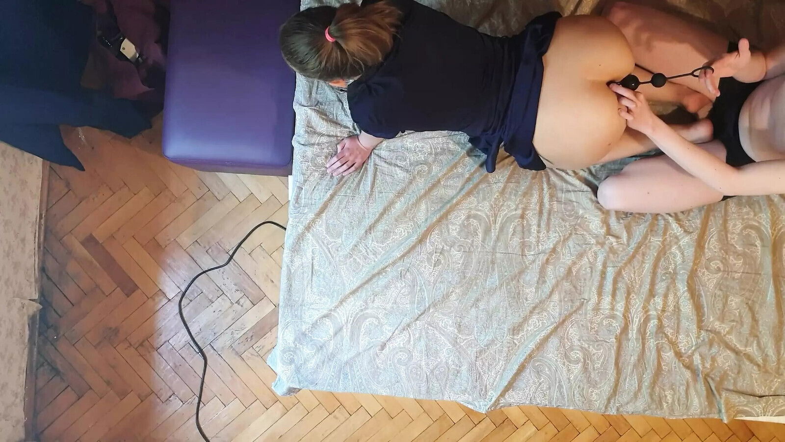 Sexy girl gets fucked from with beads play gape