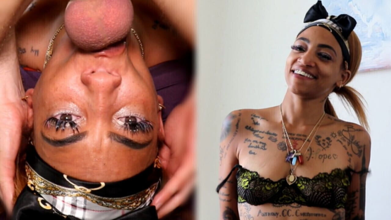 Bust Berrys Throat! Interracial Facefuck