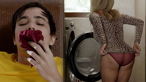 Mature StepMom Caught Stepson Masturbating with Lingerie