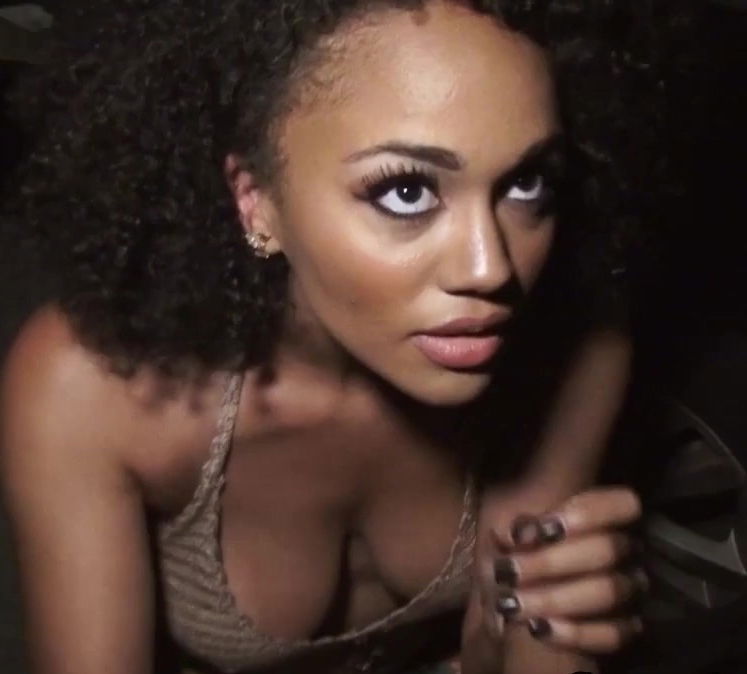 Pretty Busty Curly Ebony Doggy-fucked Backseat After Perfectly Performed Blowjob