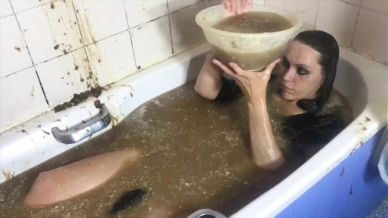 sexy gothic girl gunged custard gravy!