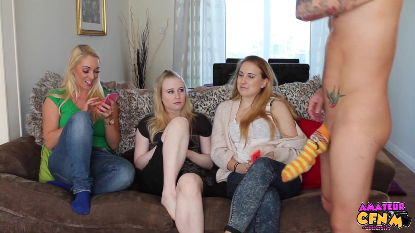 Naked enjoys getting blowjobs from Darling friends