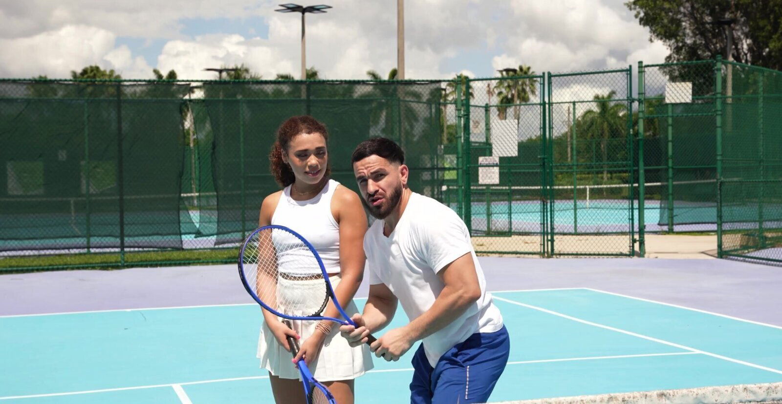 Sporty Latina pumps hungry dong cherry mouth