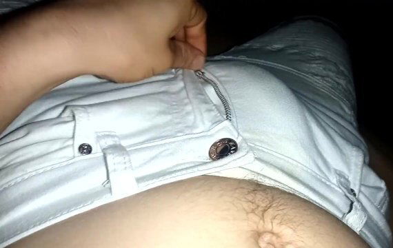 It's storm outside, help cumming really huge stretchy white jeans