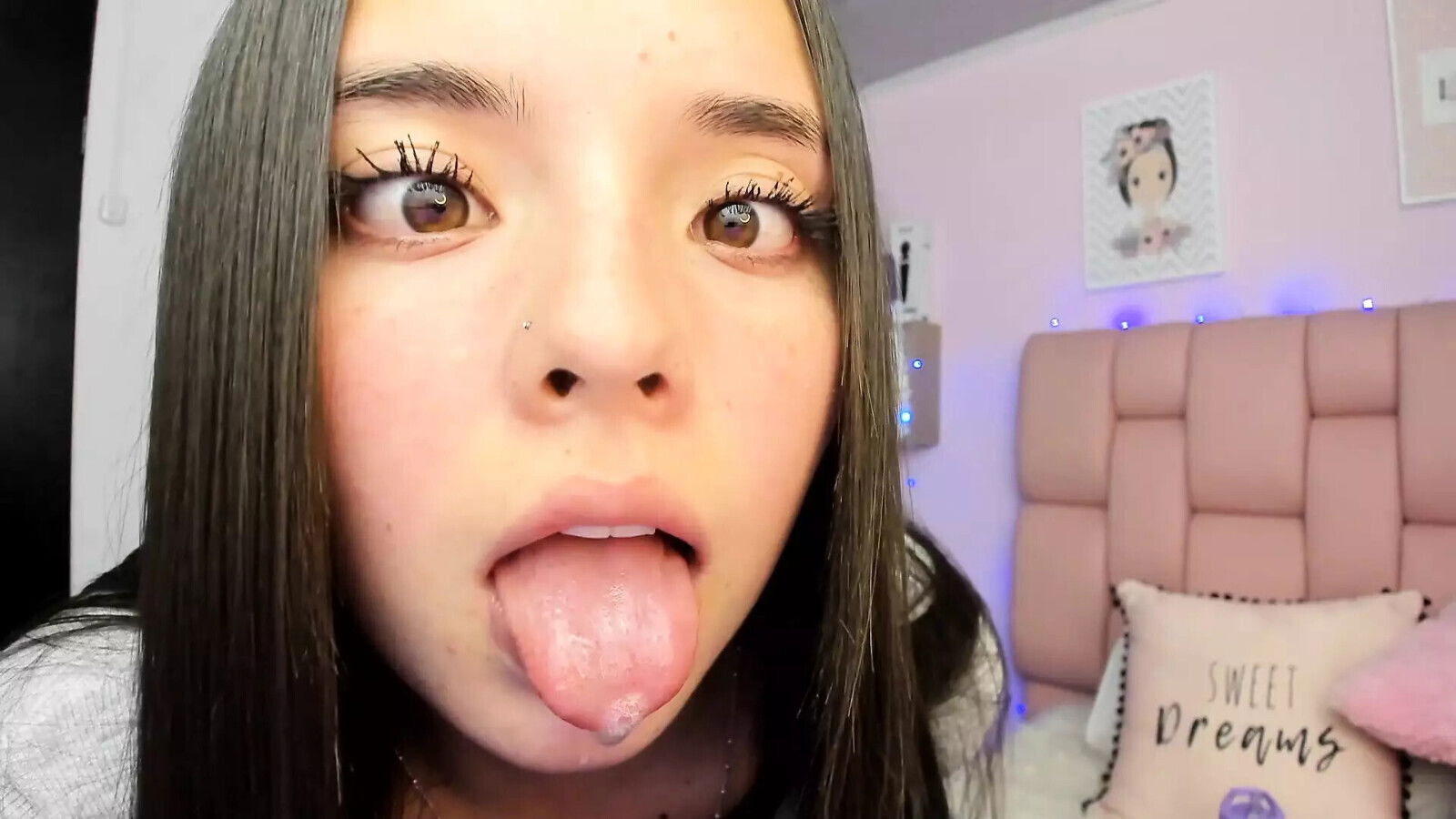 Beautiful Colombian teen aspiring porn star, gets very horny behaving like nympho whore many same