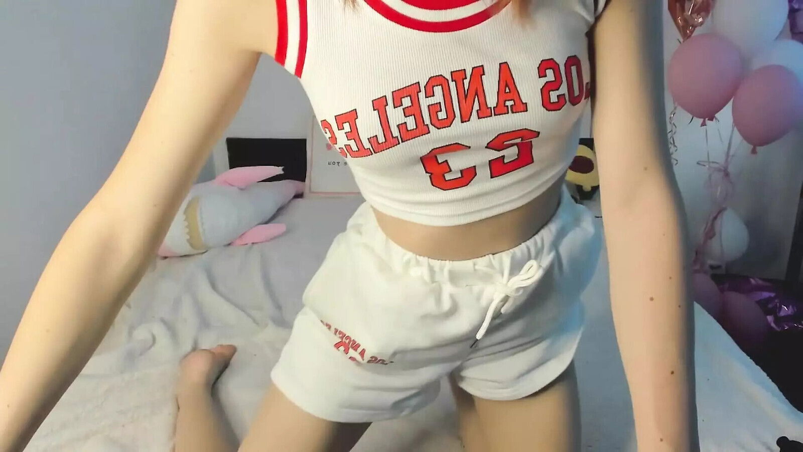 dancing teasing skinny short shorts