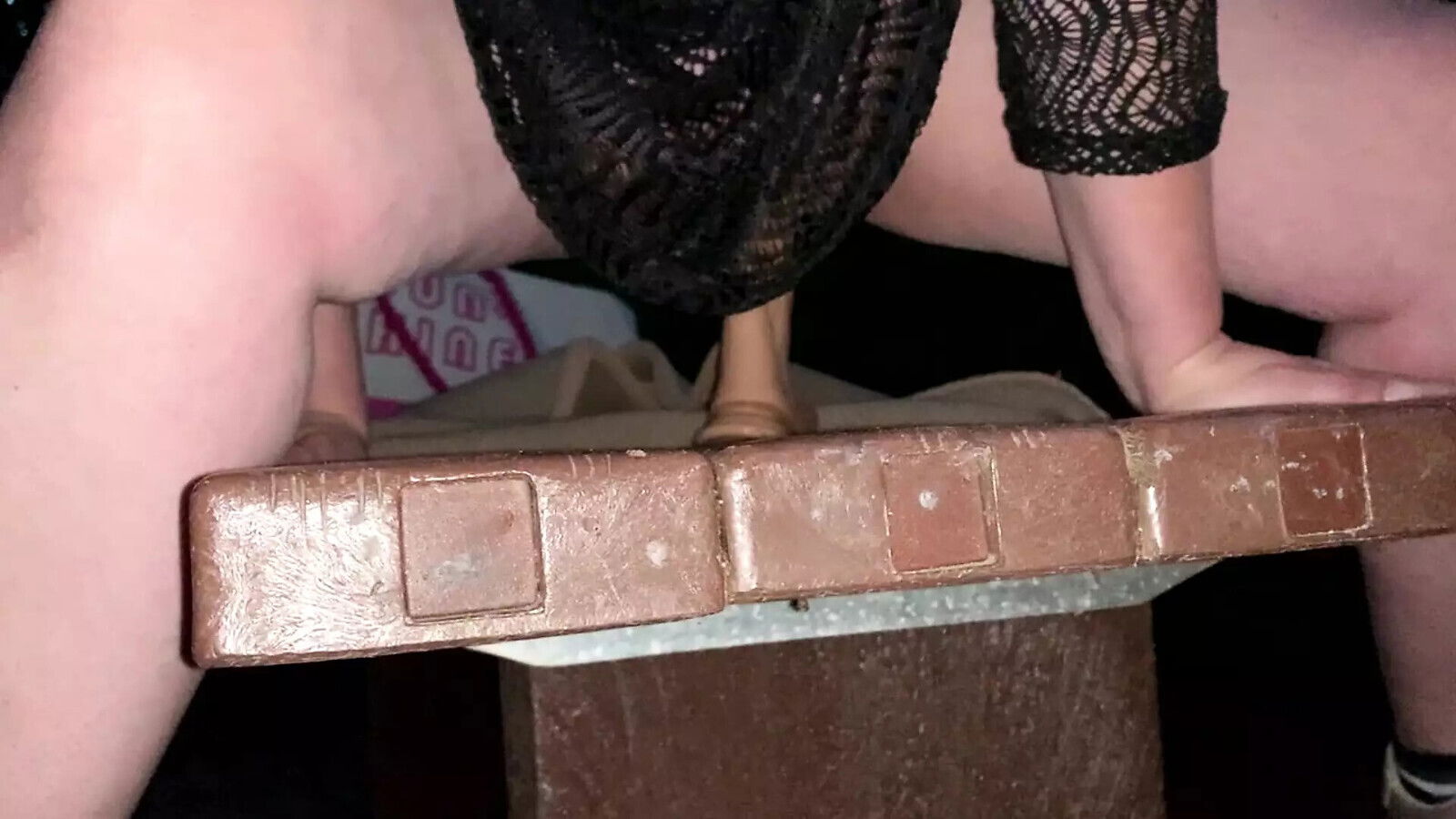 Fucked with dildo public