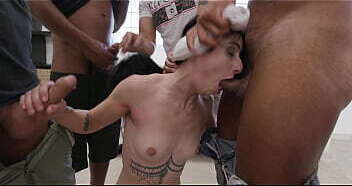 Hitch-hiking Wet, Kaitlyn Katsaros, 9on1, DAP, Extreme Deepthroat, Gapes, Drink, Shower, Mouth, Swallow GIO2544