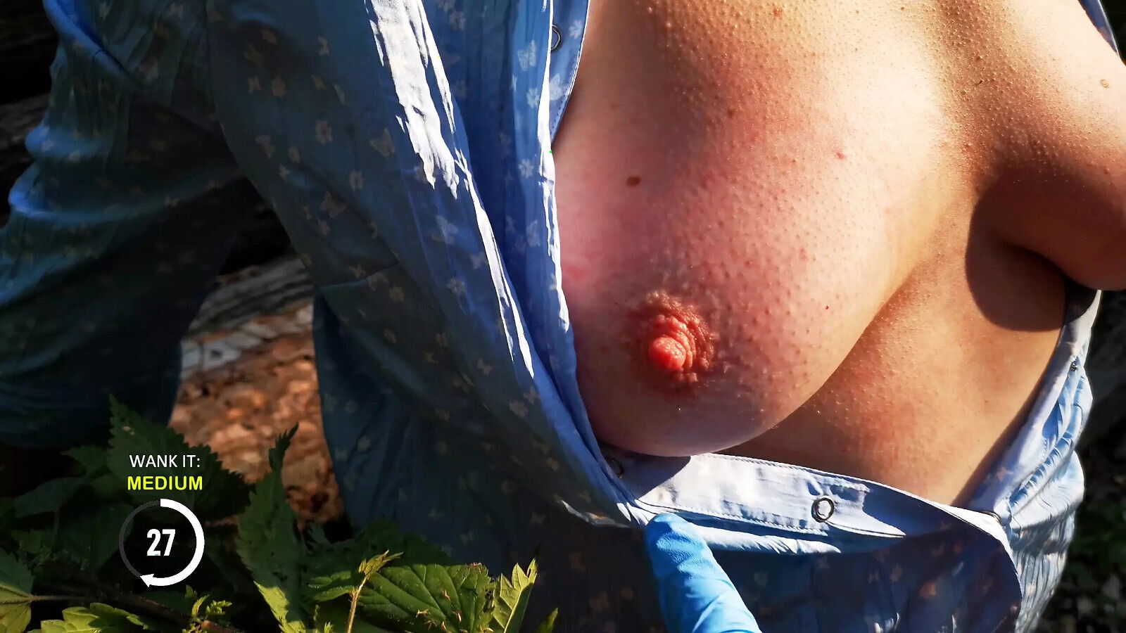 Wank Game Breasts nettles cum!