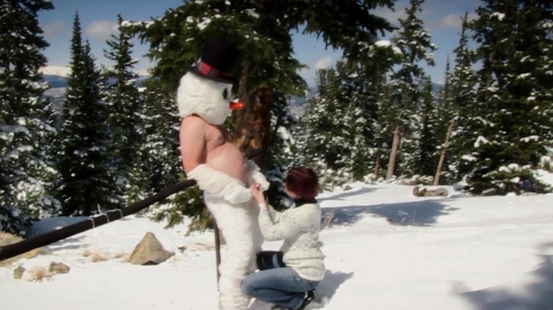 Public Handjobs Brandi Lafey Strokes Snowman