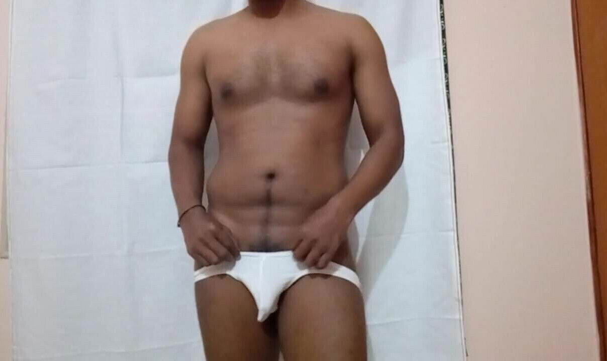 Indian guy jerking, cum squirting - Part 1