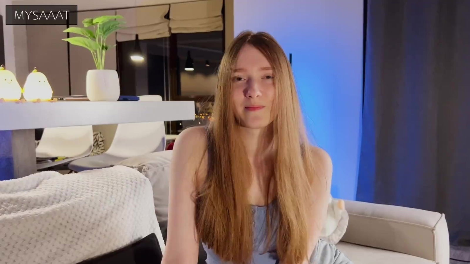 Cute blonde college girl gently sucks dick gets fucked