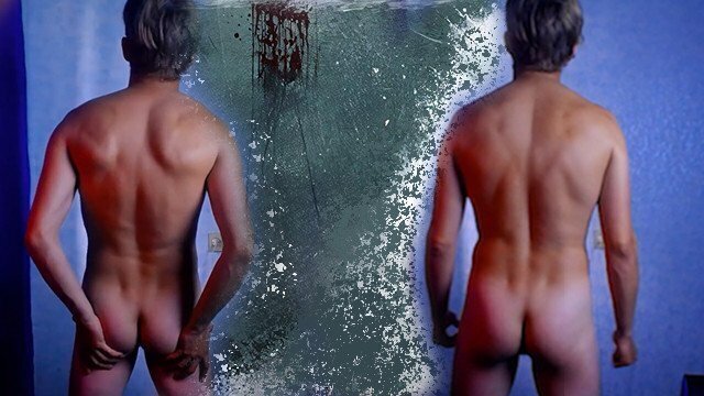 muscular, plastic romantically pleases himself with help hands