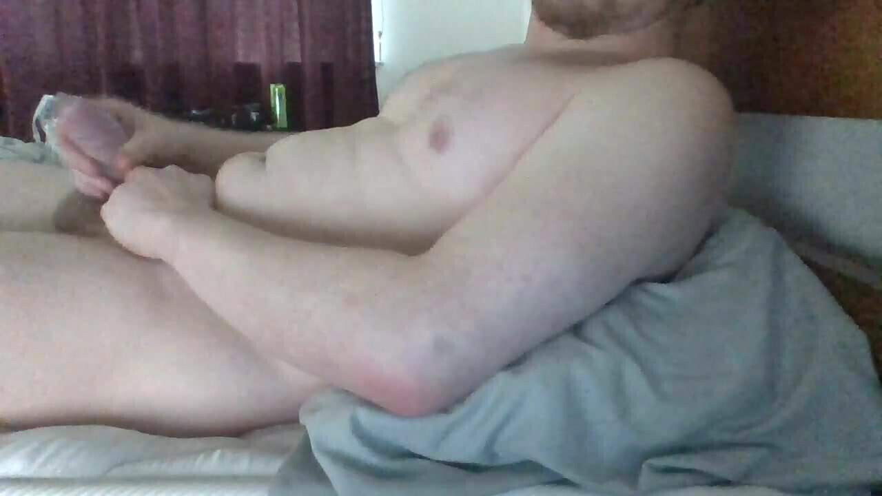 cucky jerks his pathetic load straight into his condom