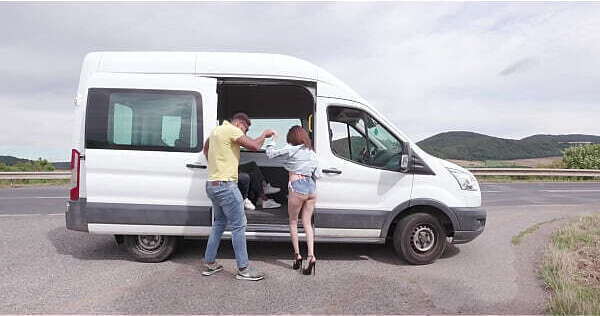 Hitch-hiking, Emily Pink 5on1, ATM, DAP, DVP, Gapes, Creampie Swallow, Mouth, Swallow GIO2562