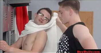 Bully Dominated nerd locker room @BoyBully