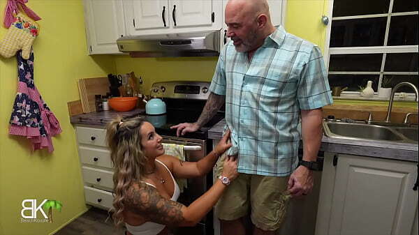 Stepdaughter Misty Meaner gives StepDad Scott Trainor Special Present