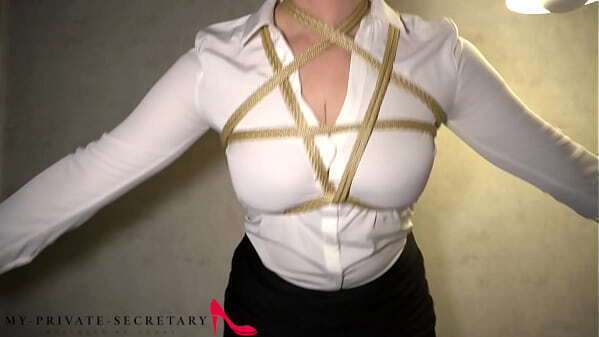 private secretary tied bound bondage style taken hard from behind