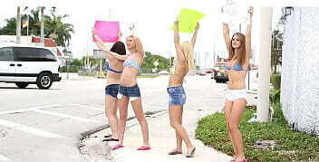 COLLEGERULES Wash Turns Into Wild Orgy (Delilah Blue, Olivia Lovely, Chloe Brooke &amp_ More!)