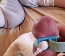 Paralyzed man cums with e-stim